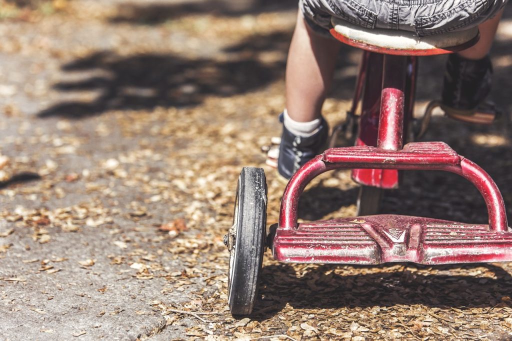 children, tricycle, toys